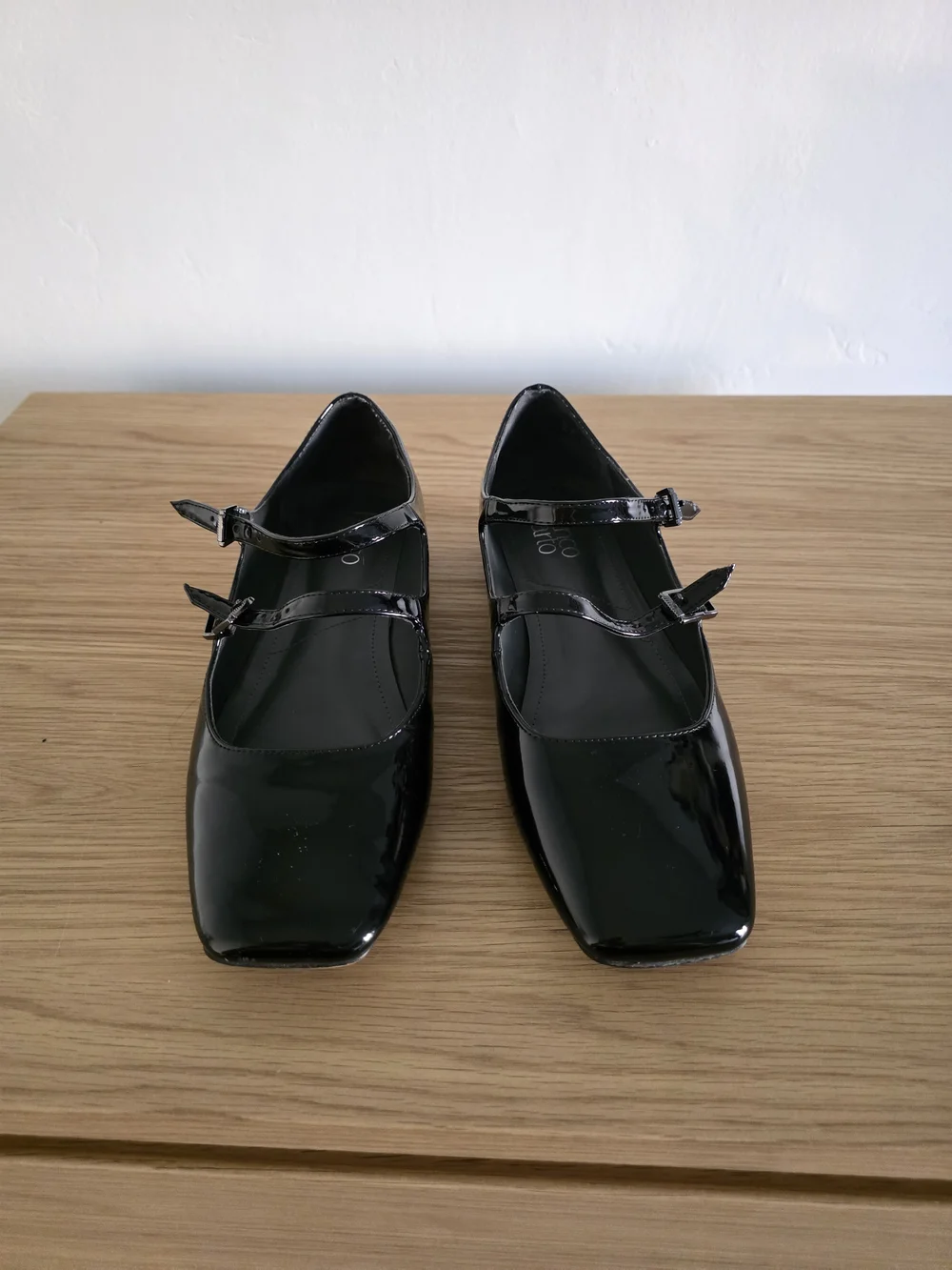Franco Sarto Black Patent Double-Strap Mary Jane Flats - Picture 3 of 6